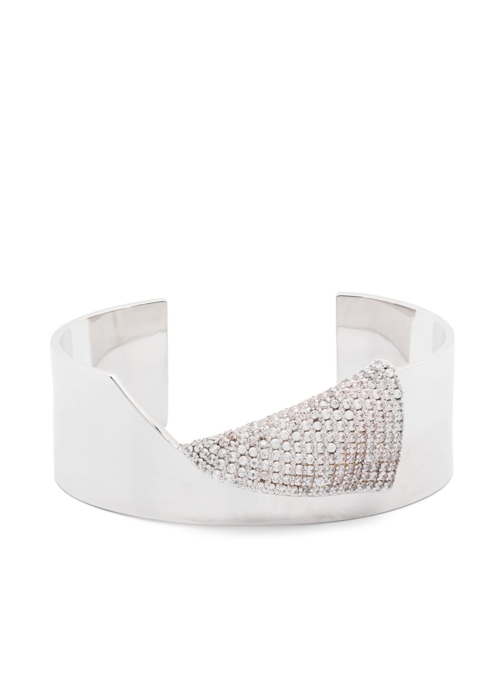 Eddie Borgo Pavé Folded cuff - 银色