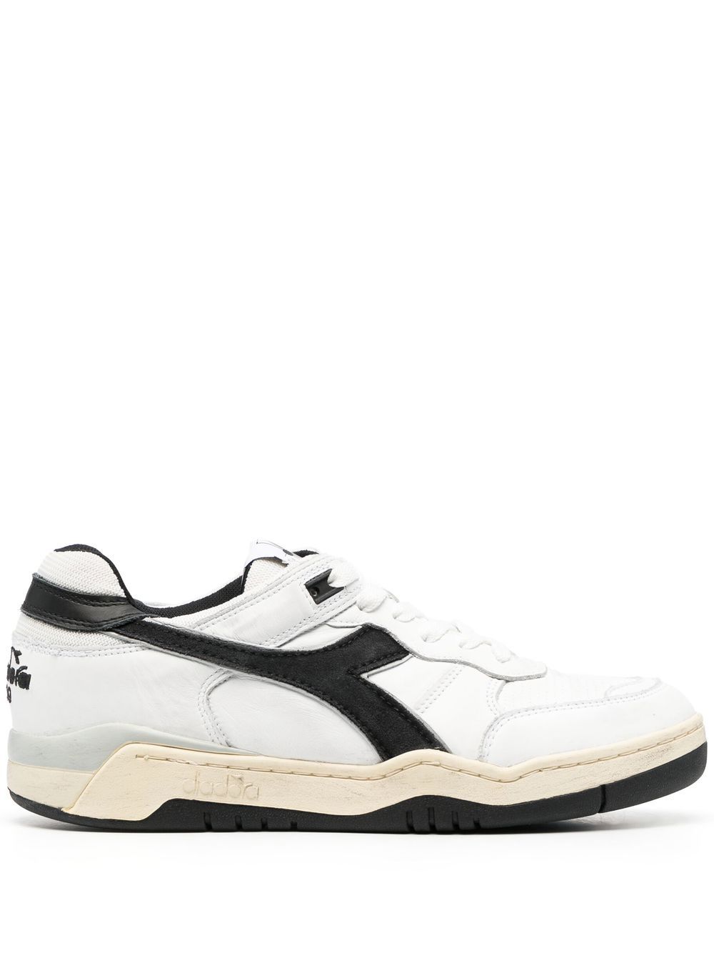 Diadora 拼接低帮皮质运动鞋 - 白色