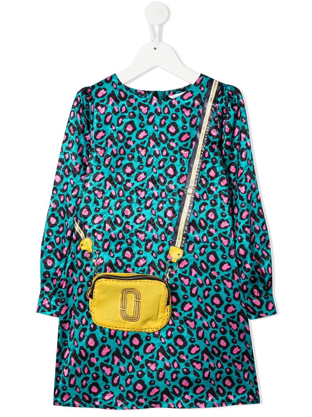 Marc Jacobs Kids Cheetah 错觉画印花连衣裙 - 绿色