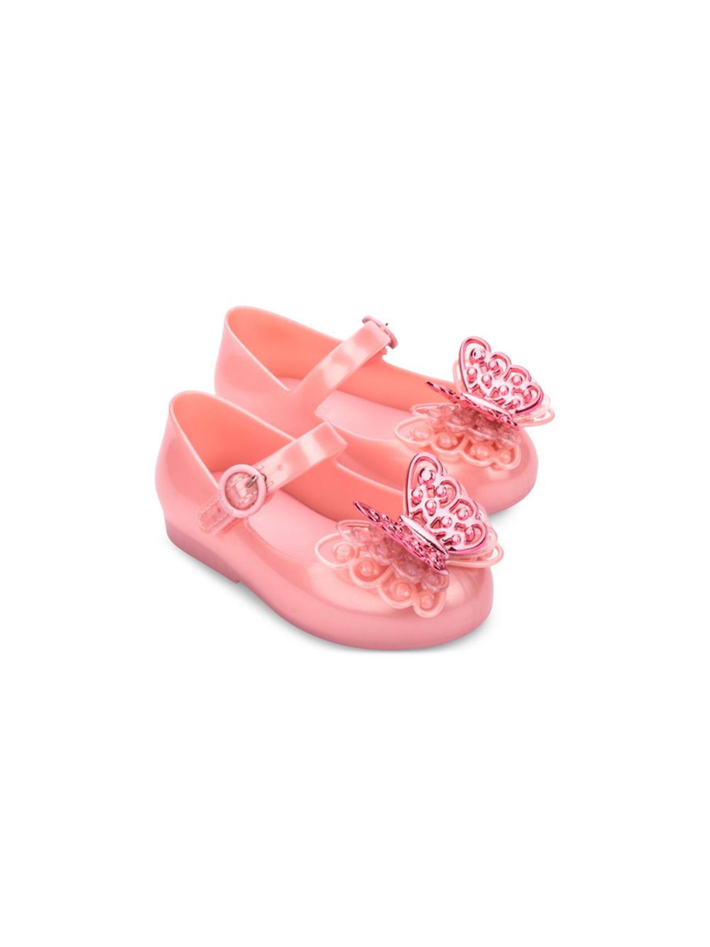 Mini Melissa Sweet Love Fly II 芭蕾平底鞋 - 粉色