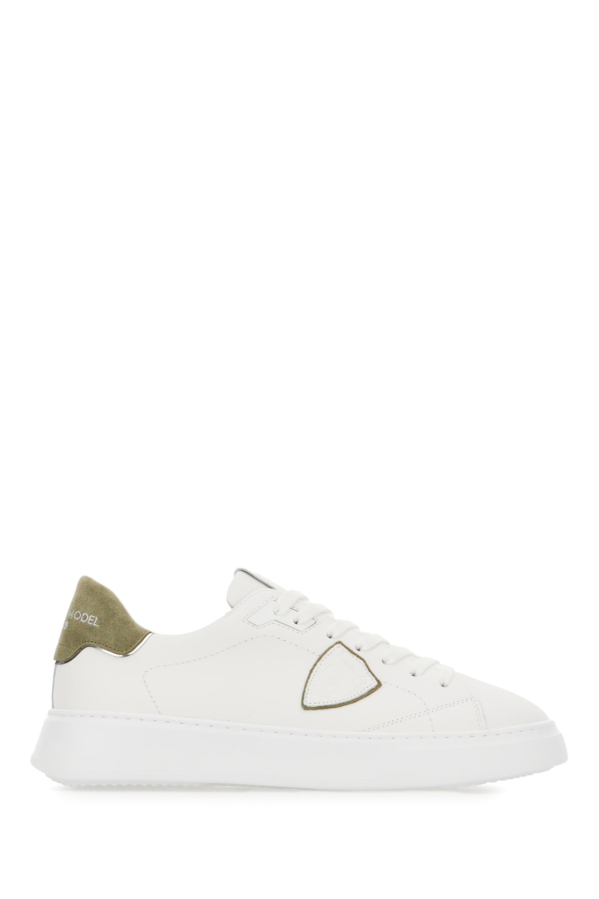 Philippe Model White Leather Temple Sneakers