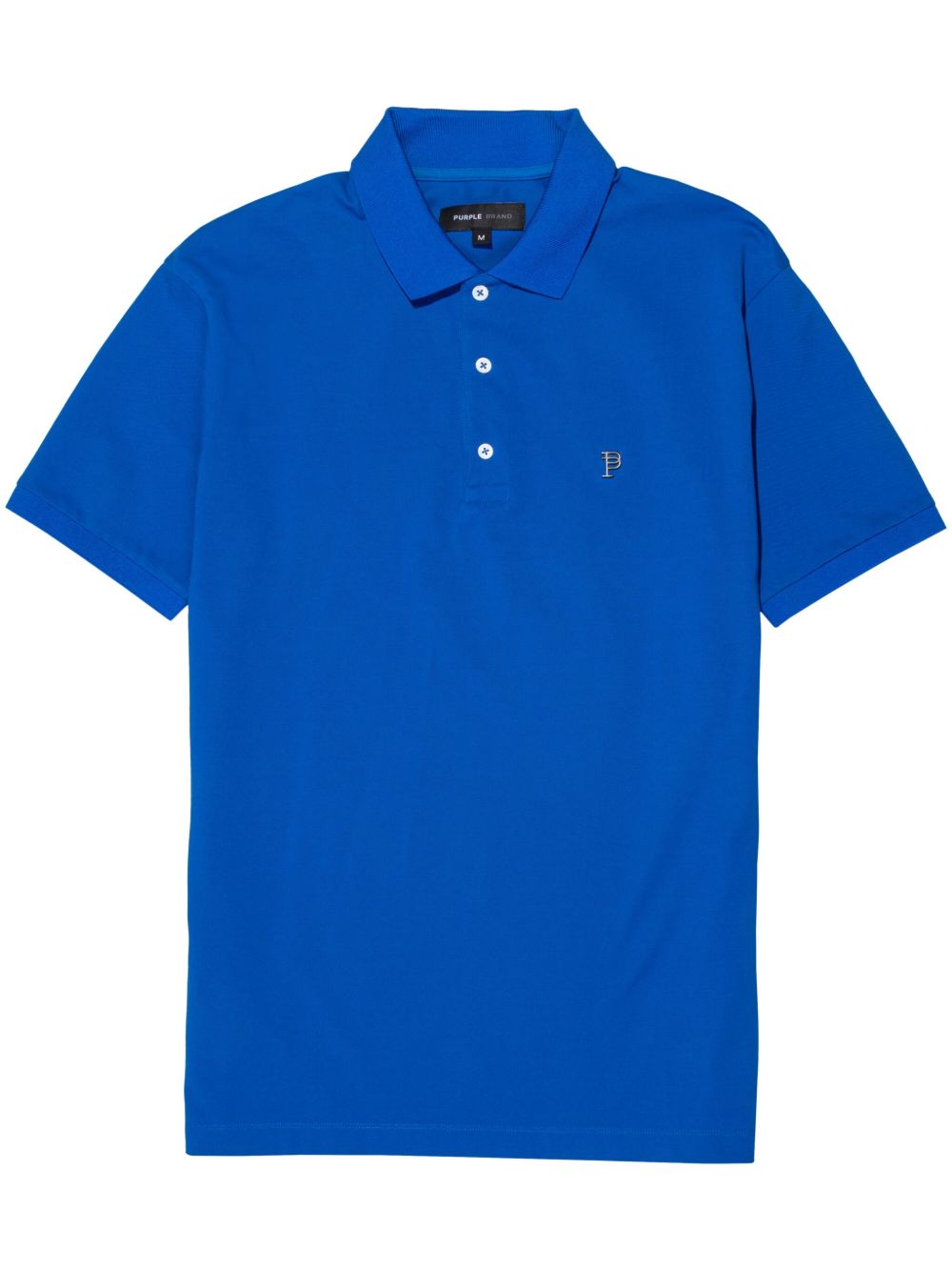 Purple Brand logo标牌珠地布polo衫 - 蓝色