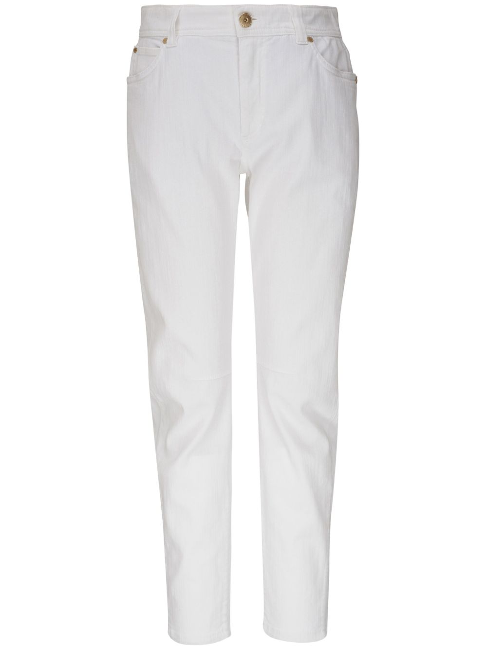 Brunello Cucinelli 中腰修身牛仔裤 - 白色