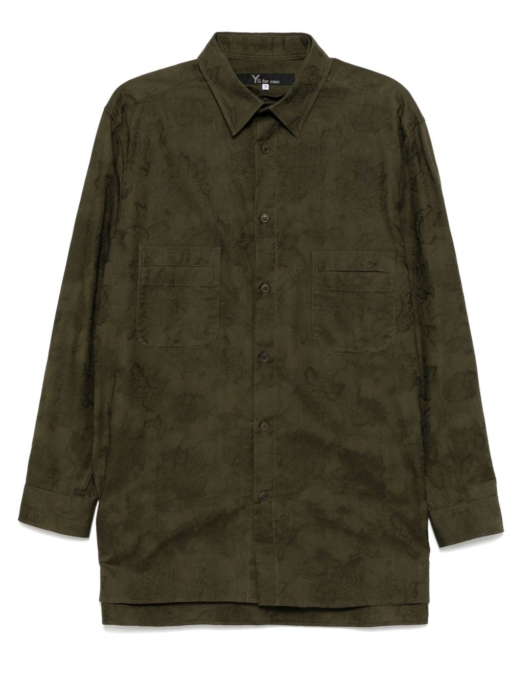 Yohji Yamamoto 花卉印花衬衫 - 绿色