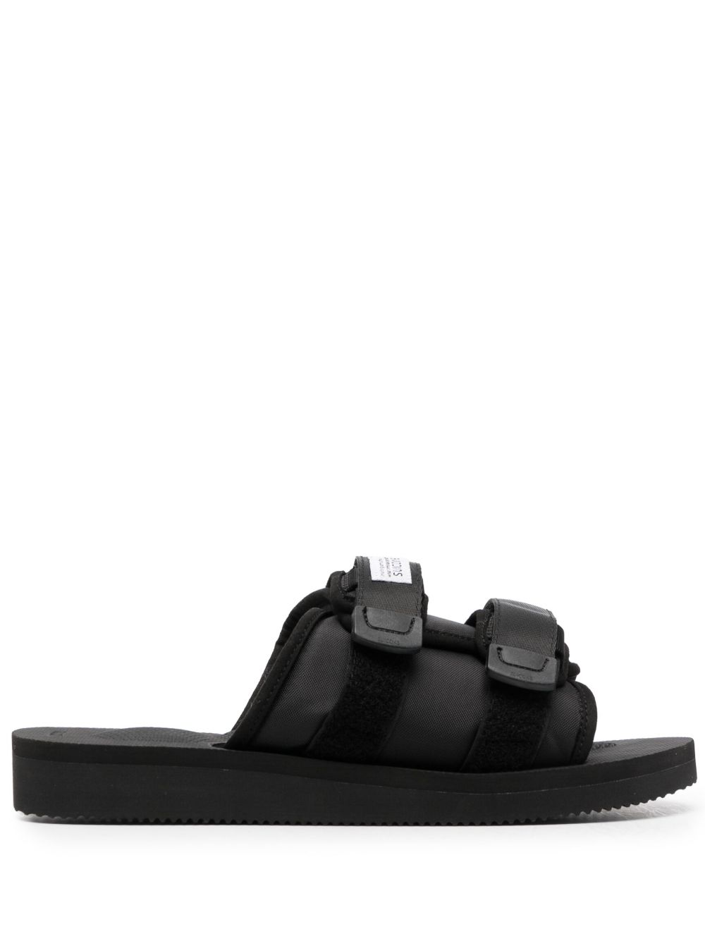 Suicoke 标贴魔术贴拖鞋 - 黑色
