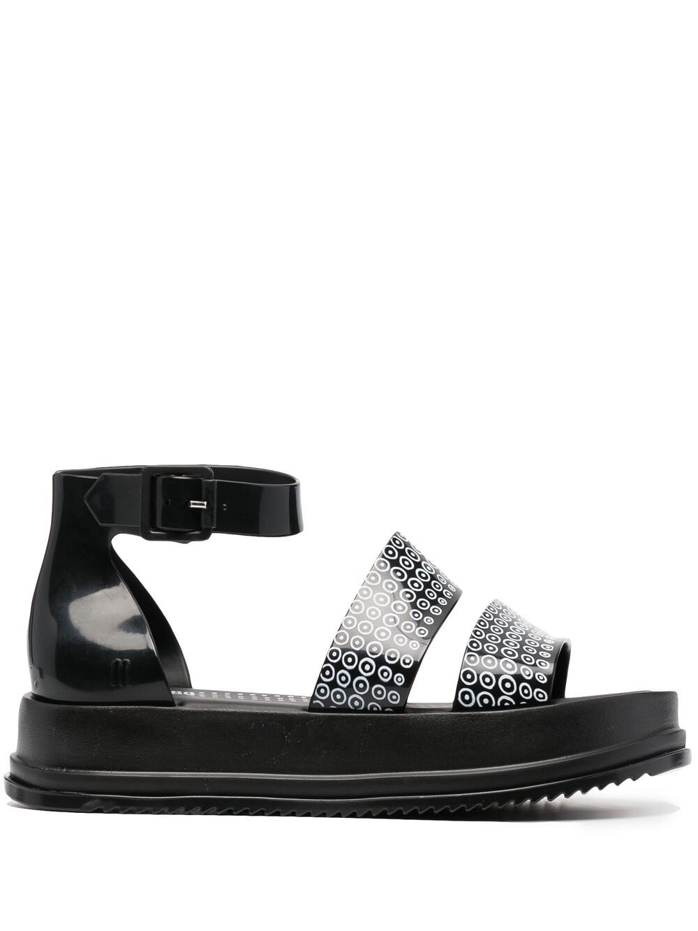 10 CORSO COMO 经典logo印花厚底凉鞋 - 黑色
