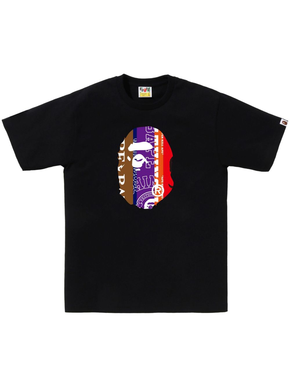A BATHING APE® Fans Scarf Ape Head 棉T恤 - 黑色
