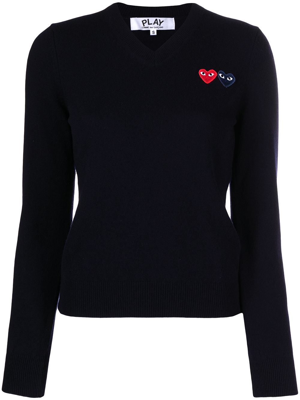 Comme Des Garçons Play 双心形图案毛衣 - 蓝色