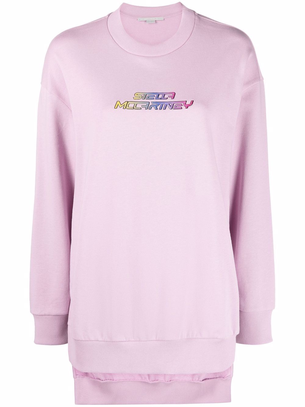 Stella McCartney logo印花侧开衩卫衣 - 粉色