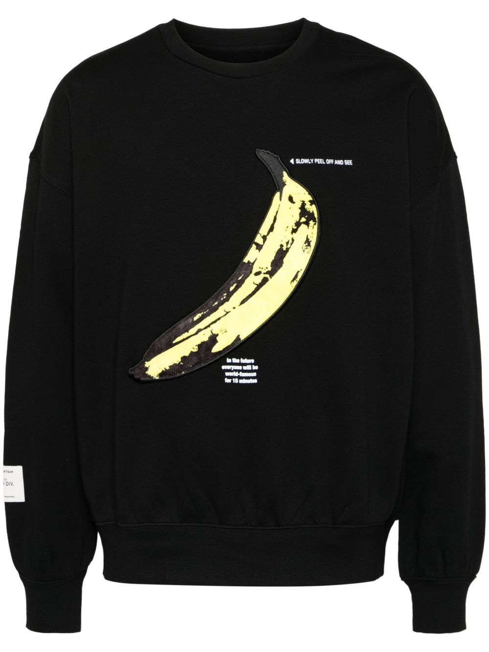 Musium Div. Banana 贴花卫衣 - 黑色