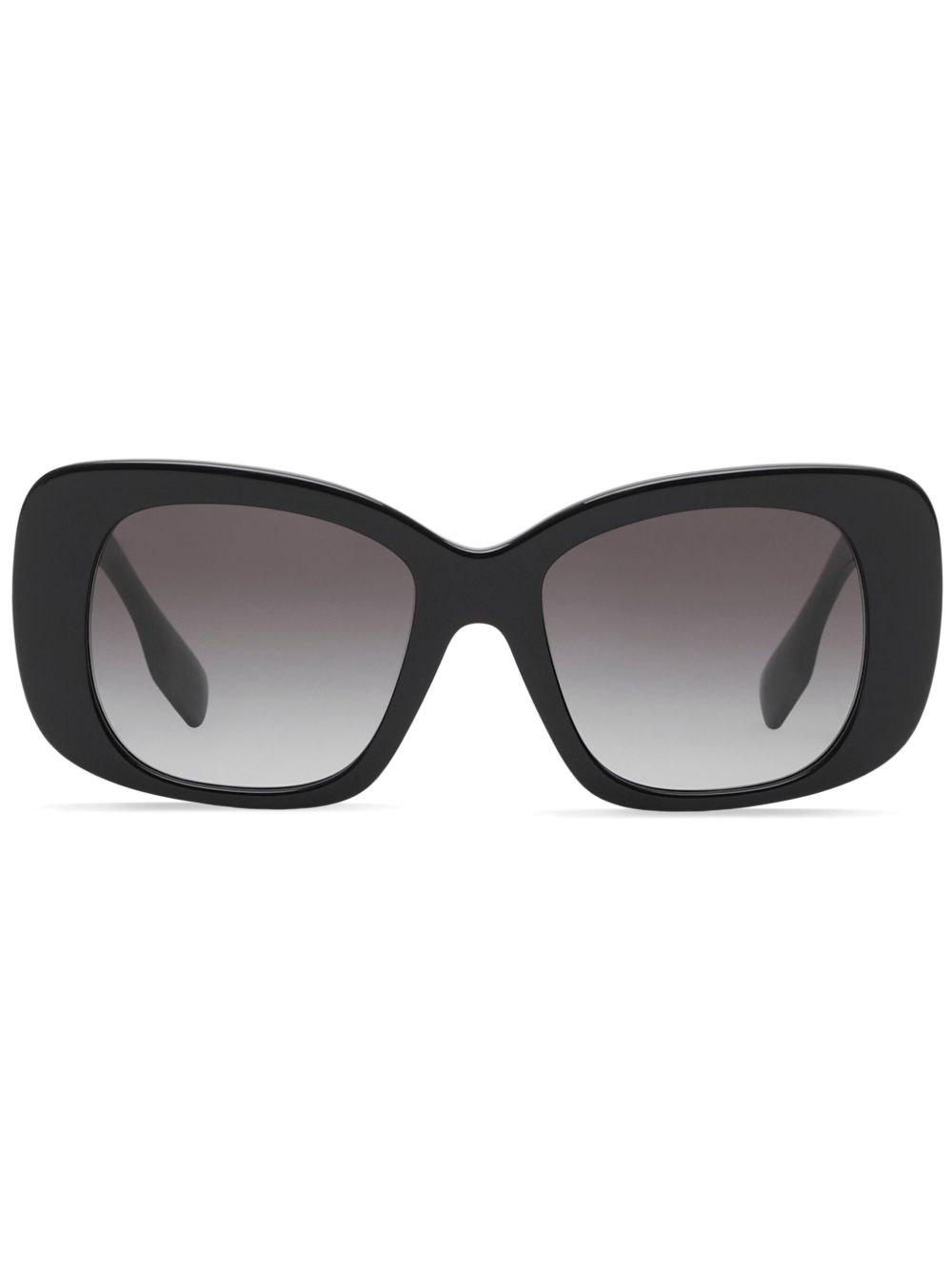 Burberry Eyewear logo压纹超大框太阳眼镜 - 黑色