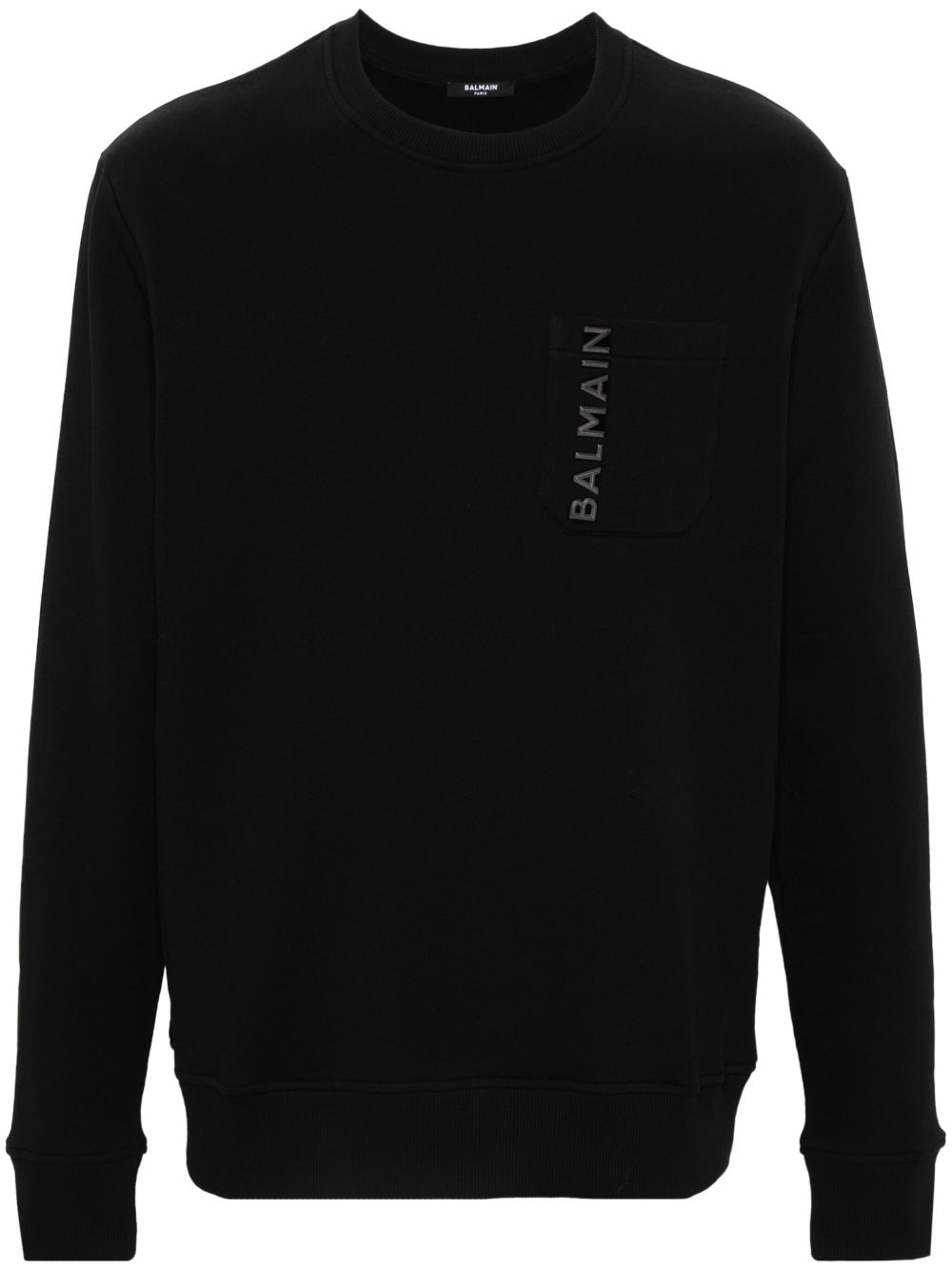 Balmain logo棉卫衣 - 黑色