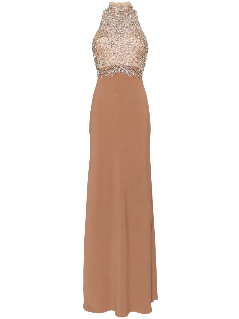 Jenny Packham Orion 晶饰礼服 - 褐色