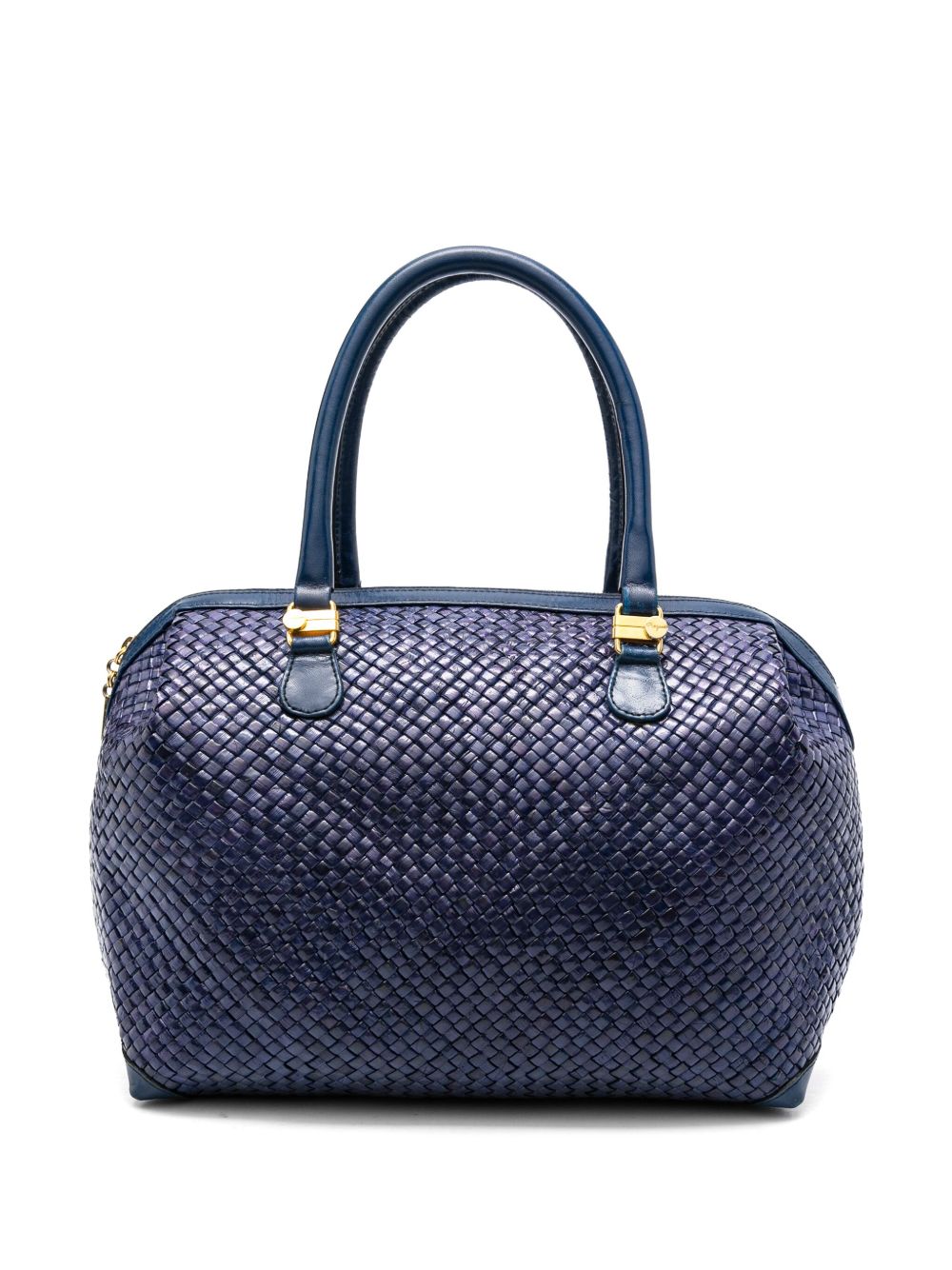 Ferragamo Pre-Owned 皮质托特包（1990年代典藏款） - 蓝色