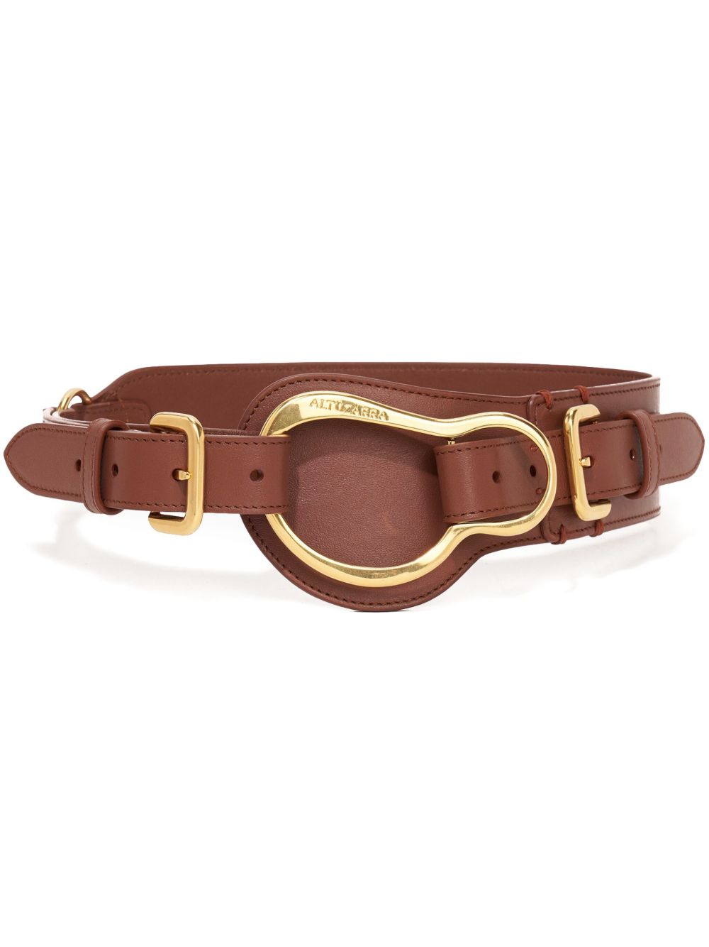 Altuzarra Equestrian 皮质腰带 - 褐色