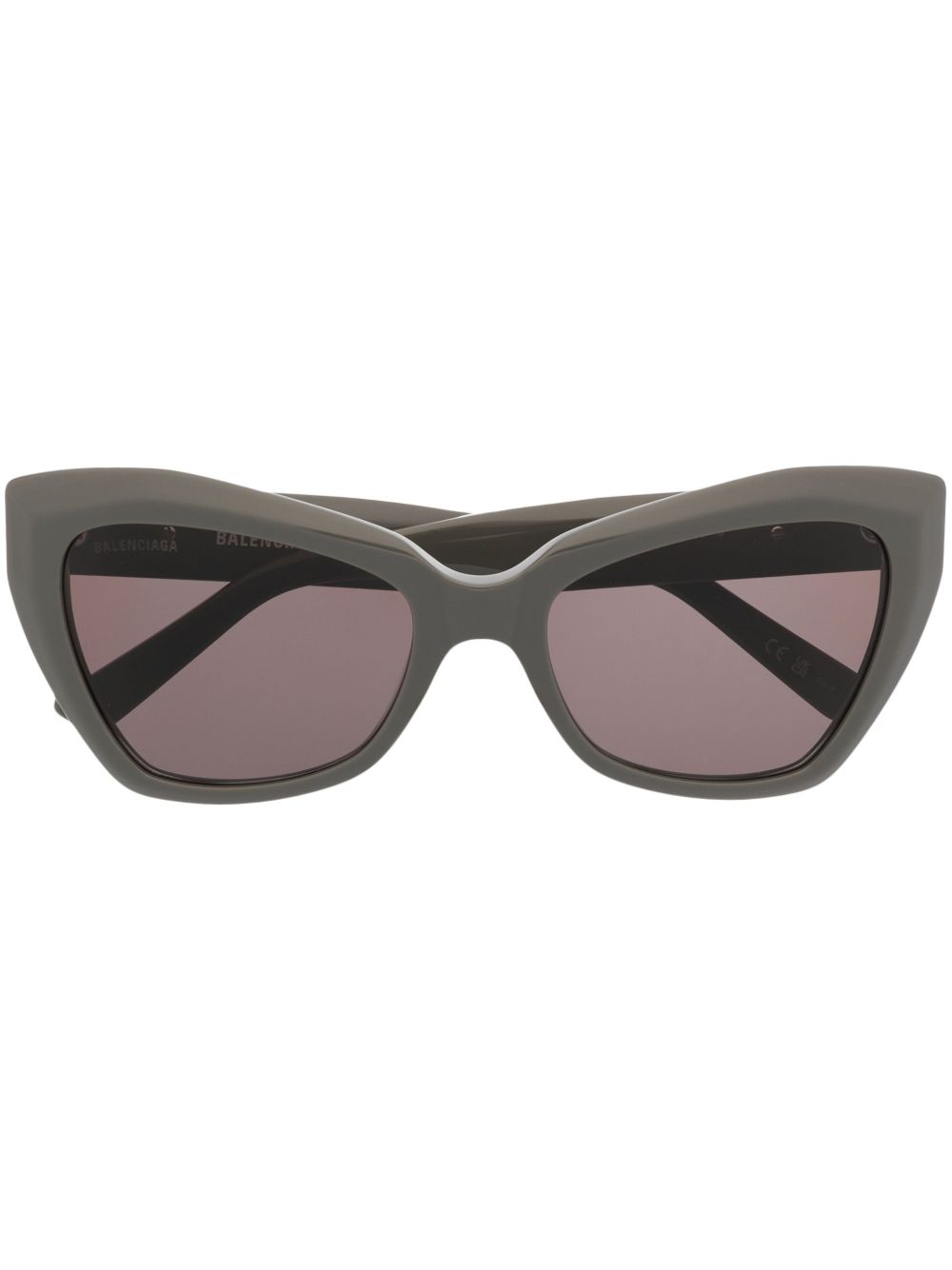 Balenciaga Eyewear logo标牌蝴蝶形镜框太阳眼镜 - 灰色