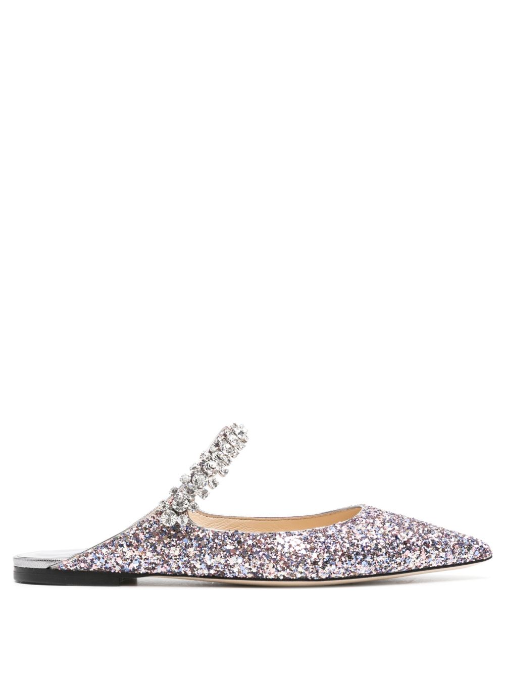 Jimmy Choo Bing 晶饰穆勒鞋 - 银色