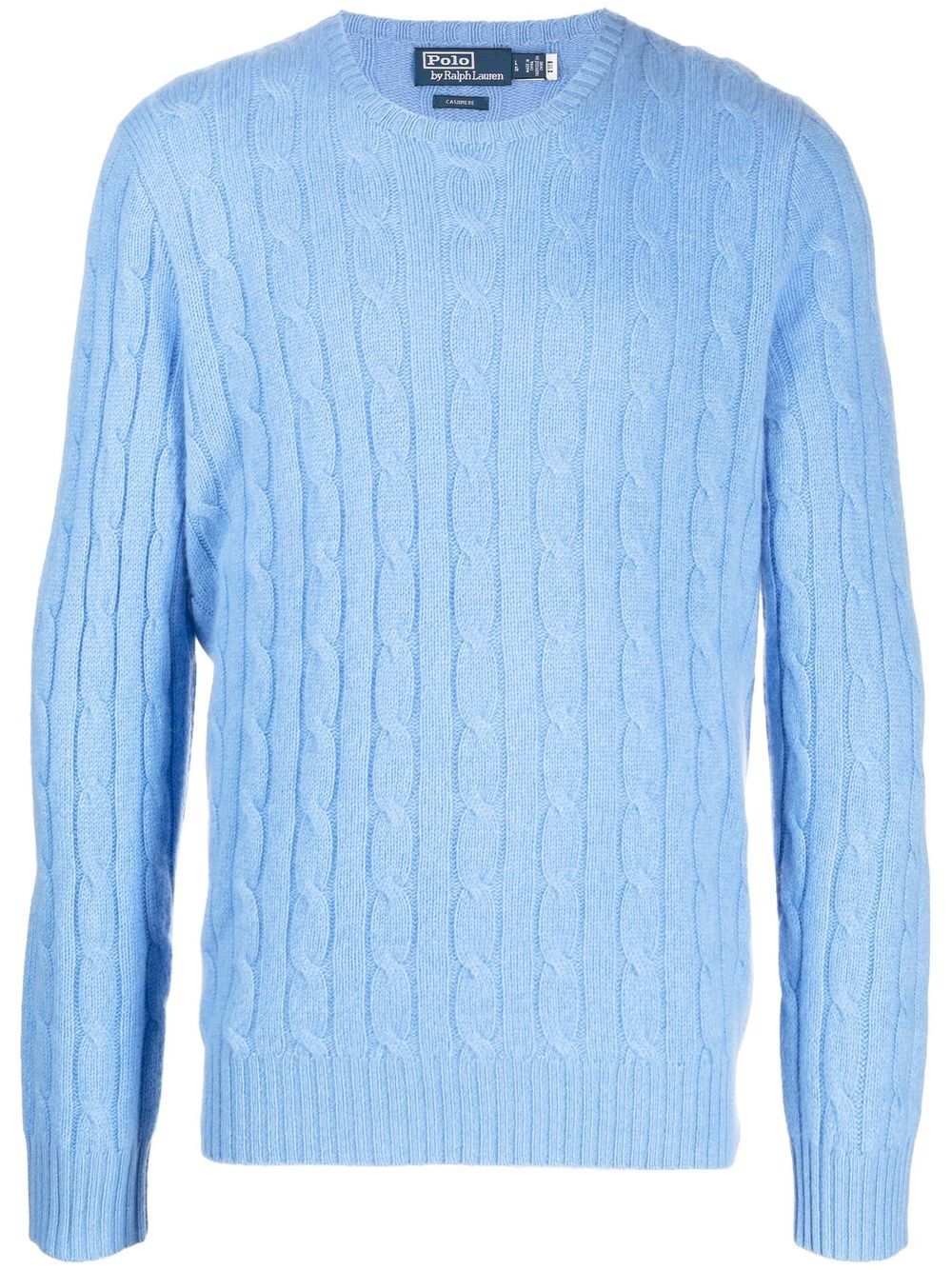 Polo Ralph Lauren 粗绞花针织羊绒毛衣 - 蓝色