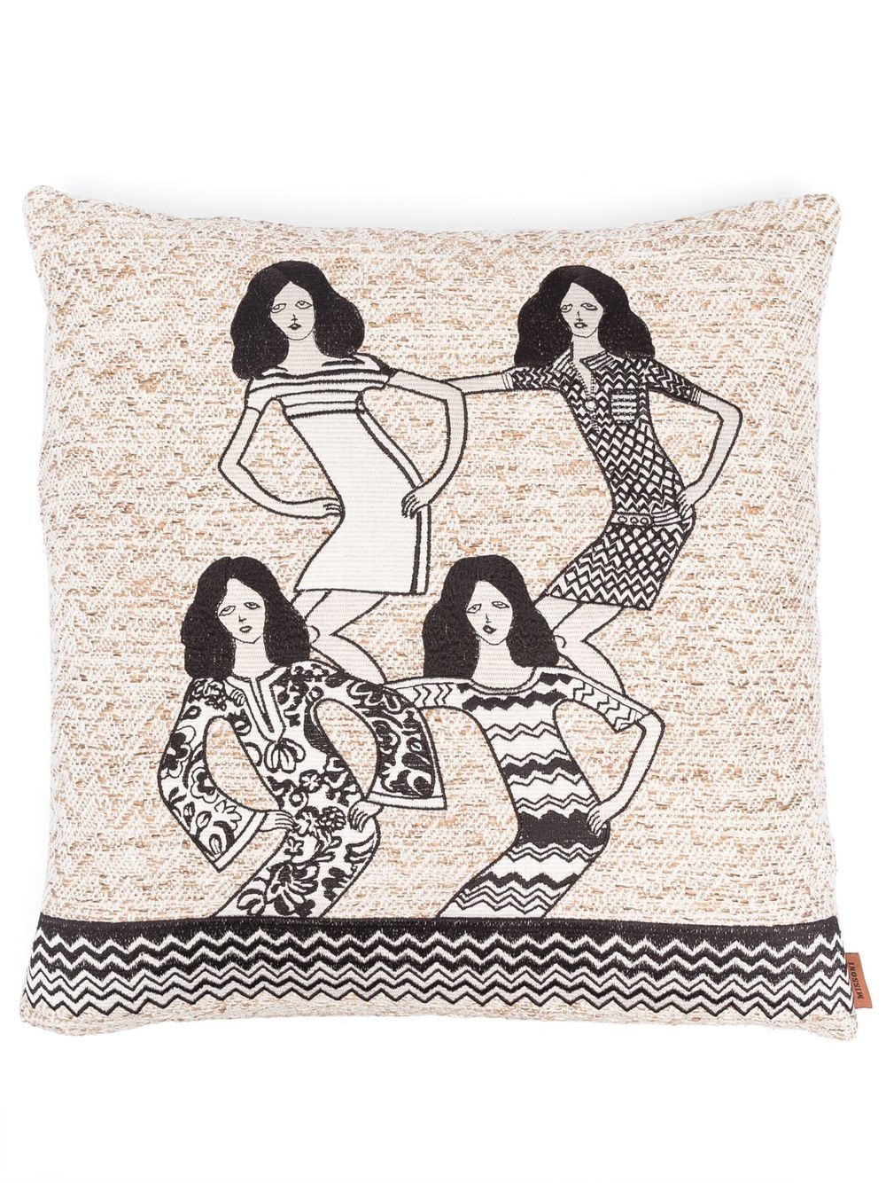 Missoni Home Brunette 插画印花抱枕 - 中性色