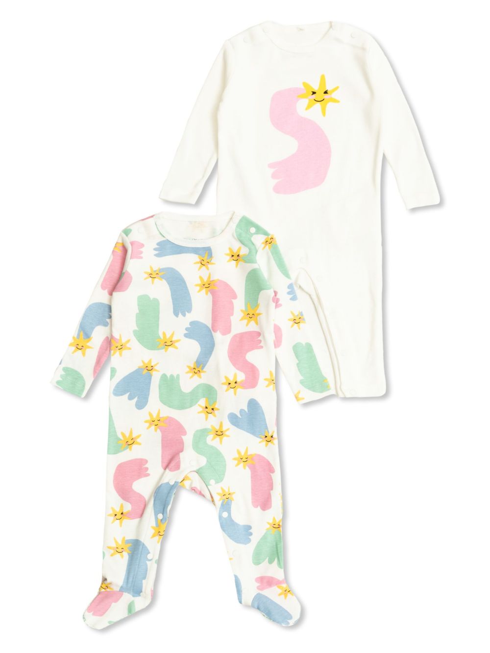 Stella McCartney Kids Shooting Star 印花连体衣套装 - 白色