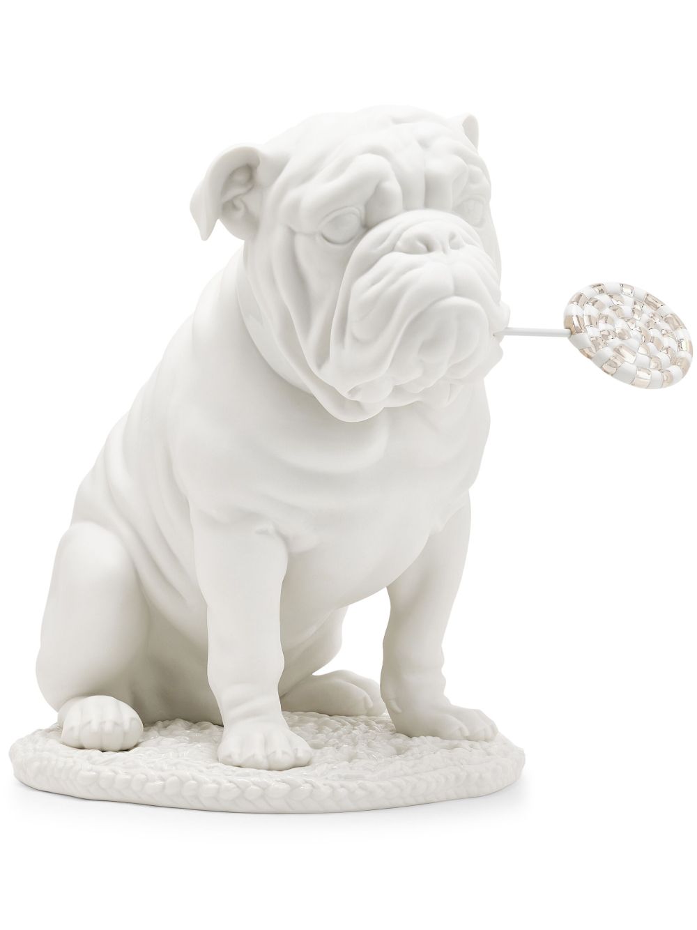 Lladró Bulldog 陶瓷雕像 - 白色