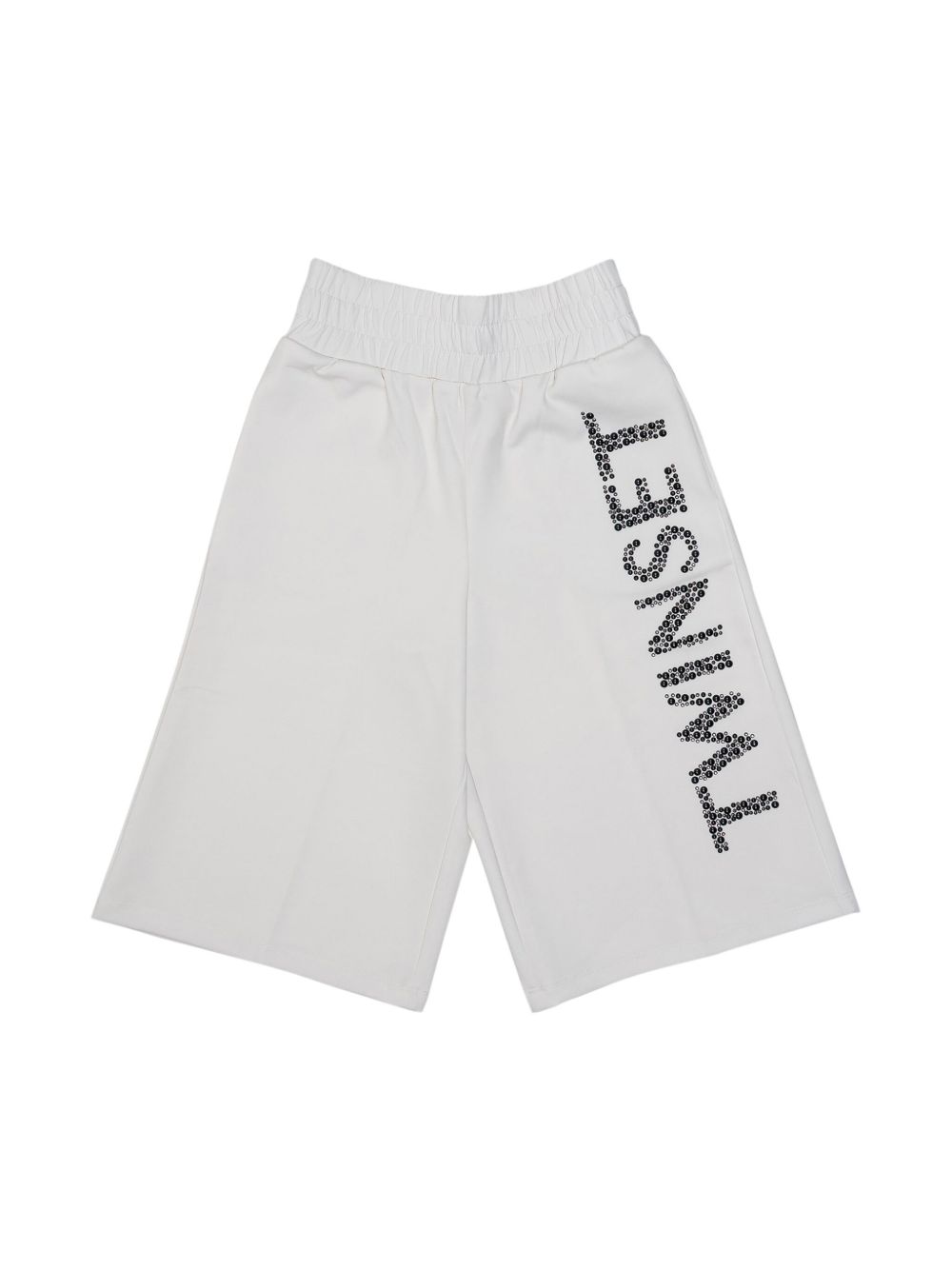TWINSET Kids logo印花短裤 - 白色