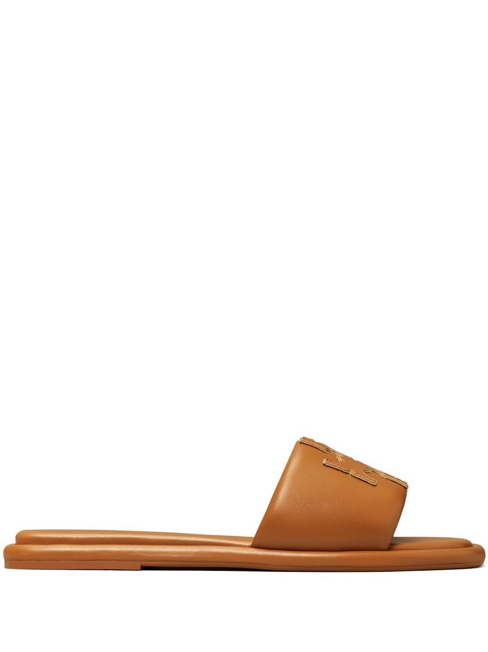 Tory Burch Double T Sport 拖鞋 - 褐色