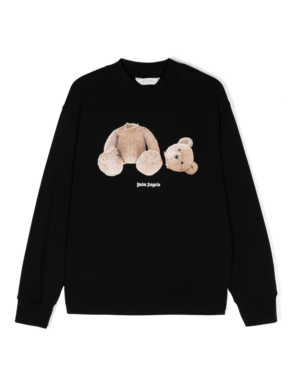 Palm Angels Kids Broken Bear 棉卫衣 - 黑色