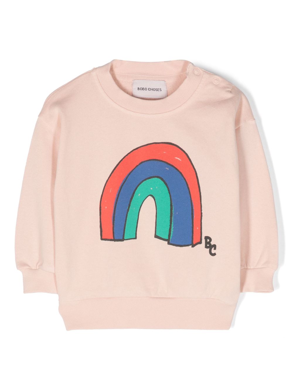 Bobo Choses Rainbow 印花棉卫衣 - 粉色