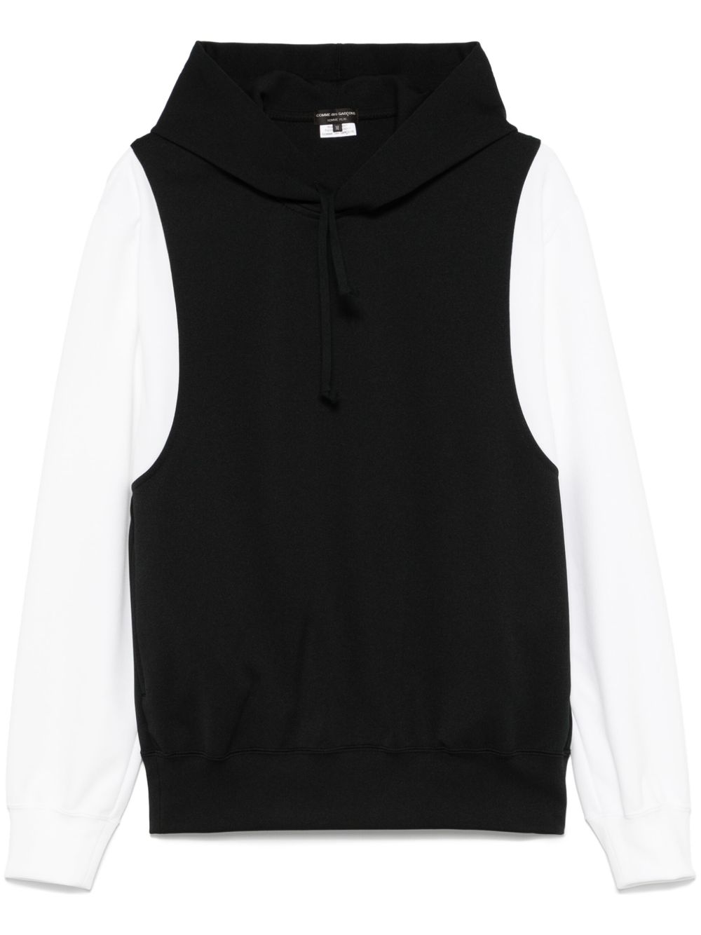 Comme des Garçons Homme Plus 分层式连帽衫 - 黑色