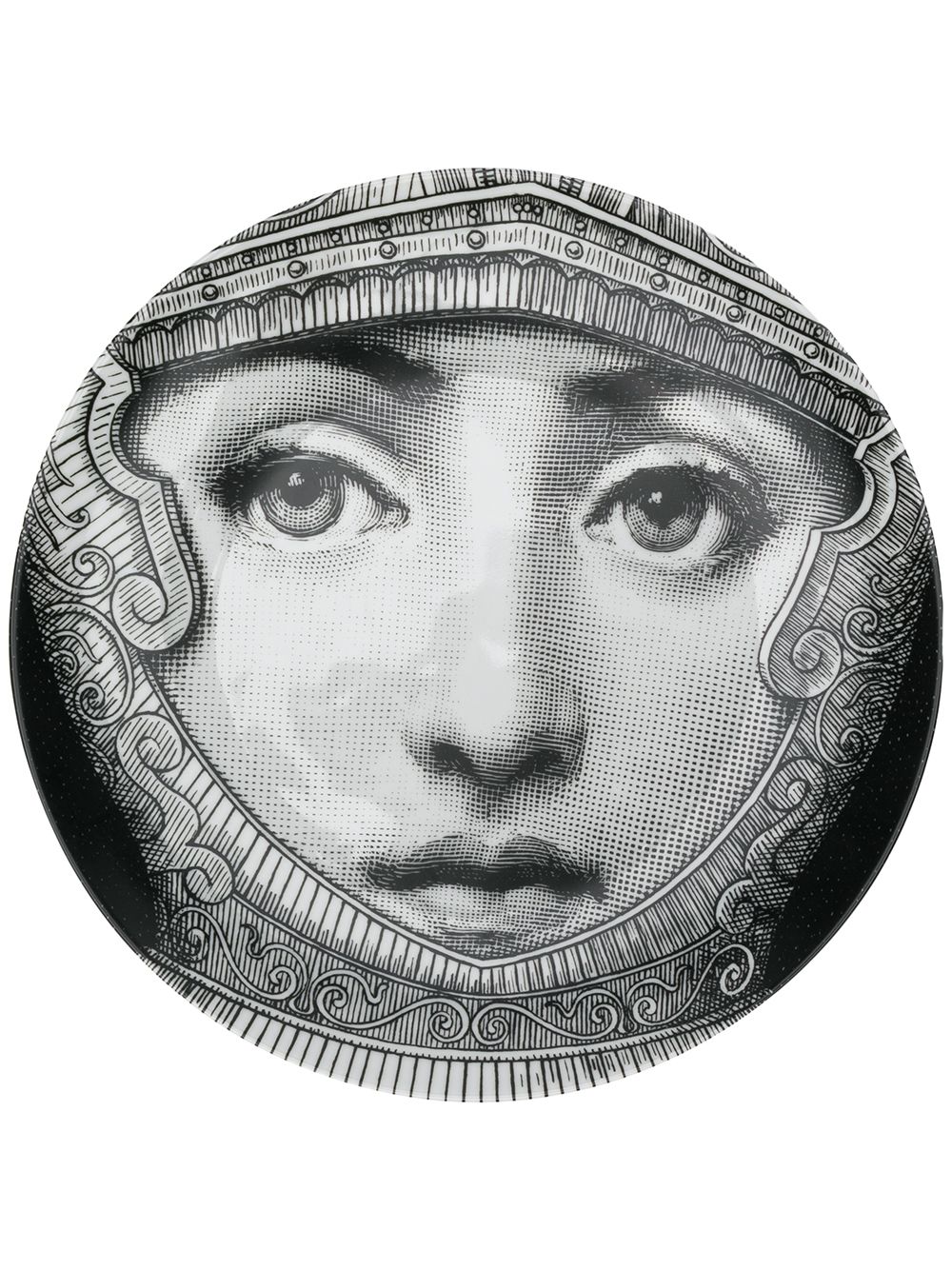 Fornasetti Tema e Variazioni餐盘 - 黑色