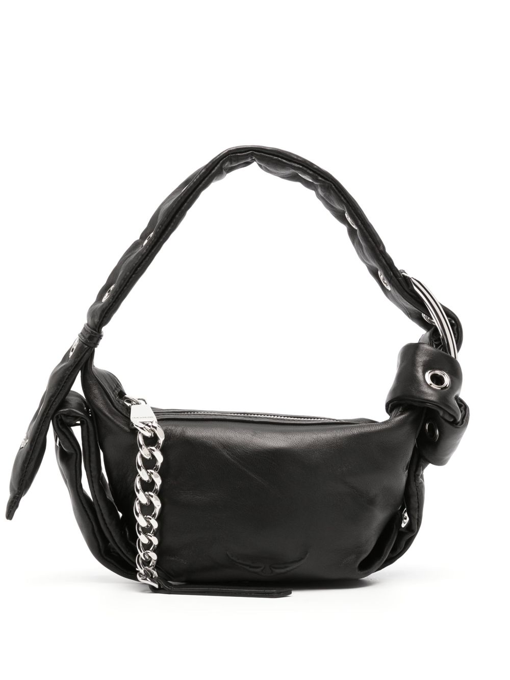 Zadig&Voltaire Le Cecilia 皮质单肩包 - 黑色