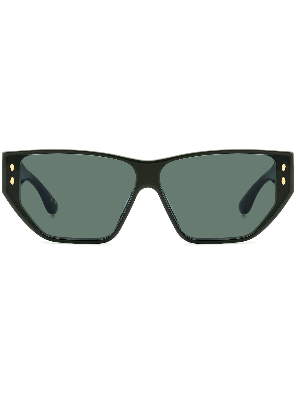 Isabel Marant Eyewear 长方形镜框太阳眼镜 - 绿色