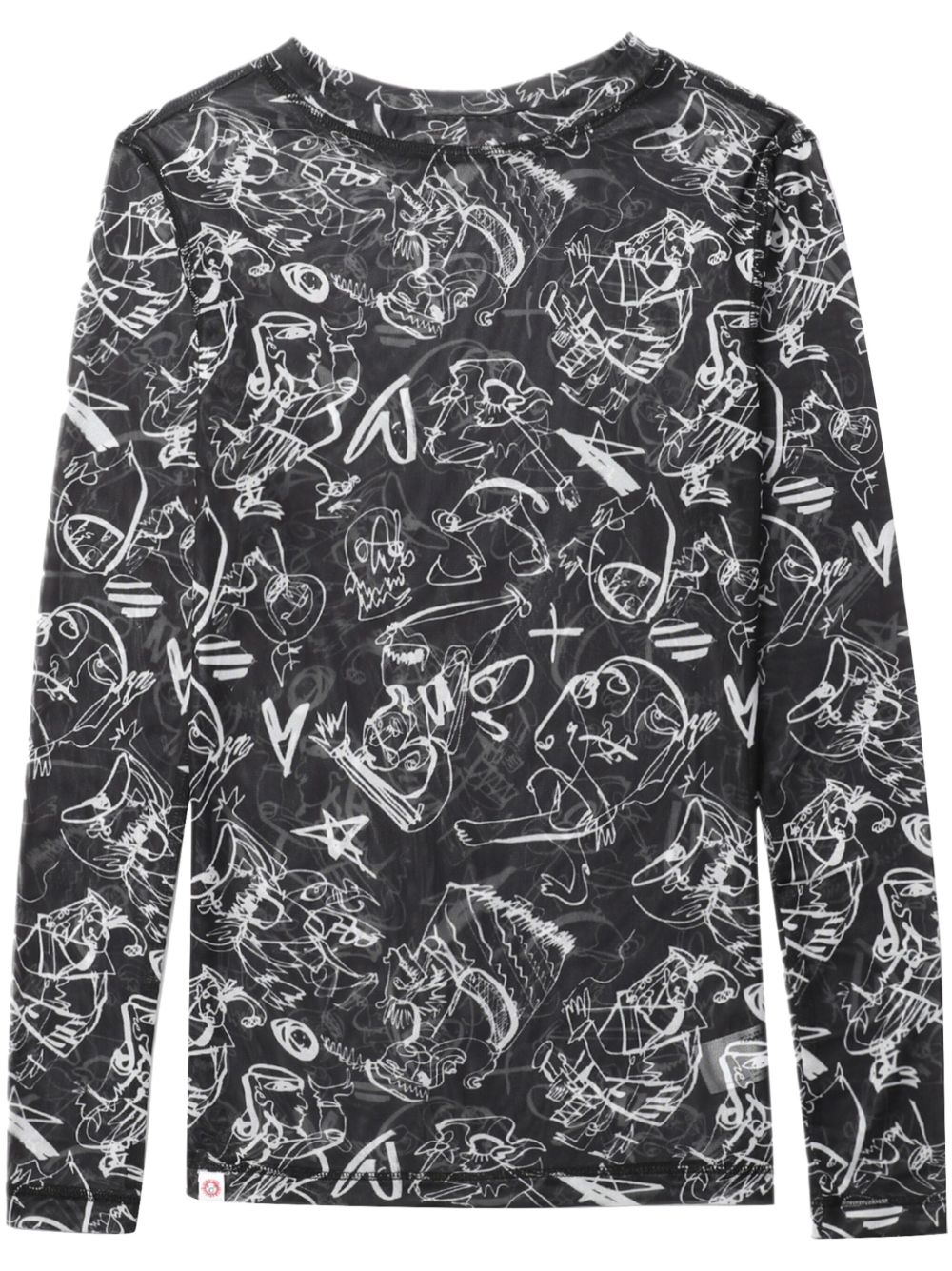 Charles Jeffrey Loverboy Jester 印花长袖T恤 - 黑色