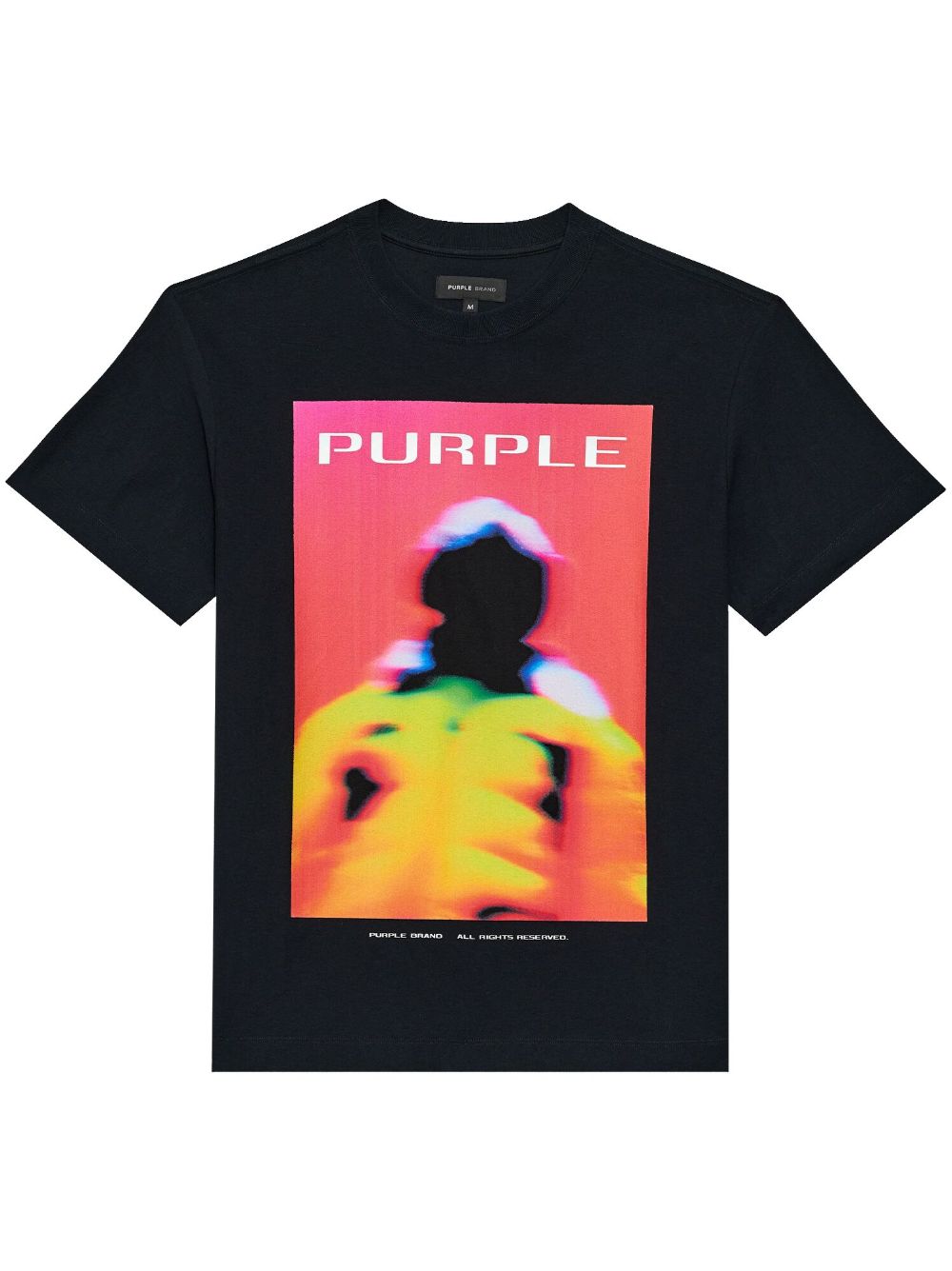 Purple Brand 照片印花棉T恤 - 黑色