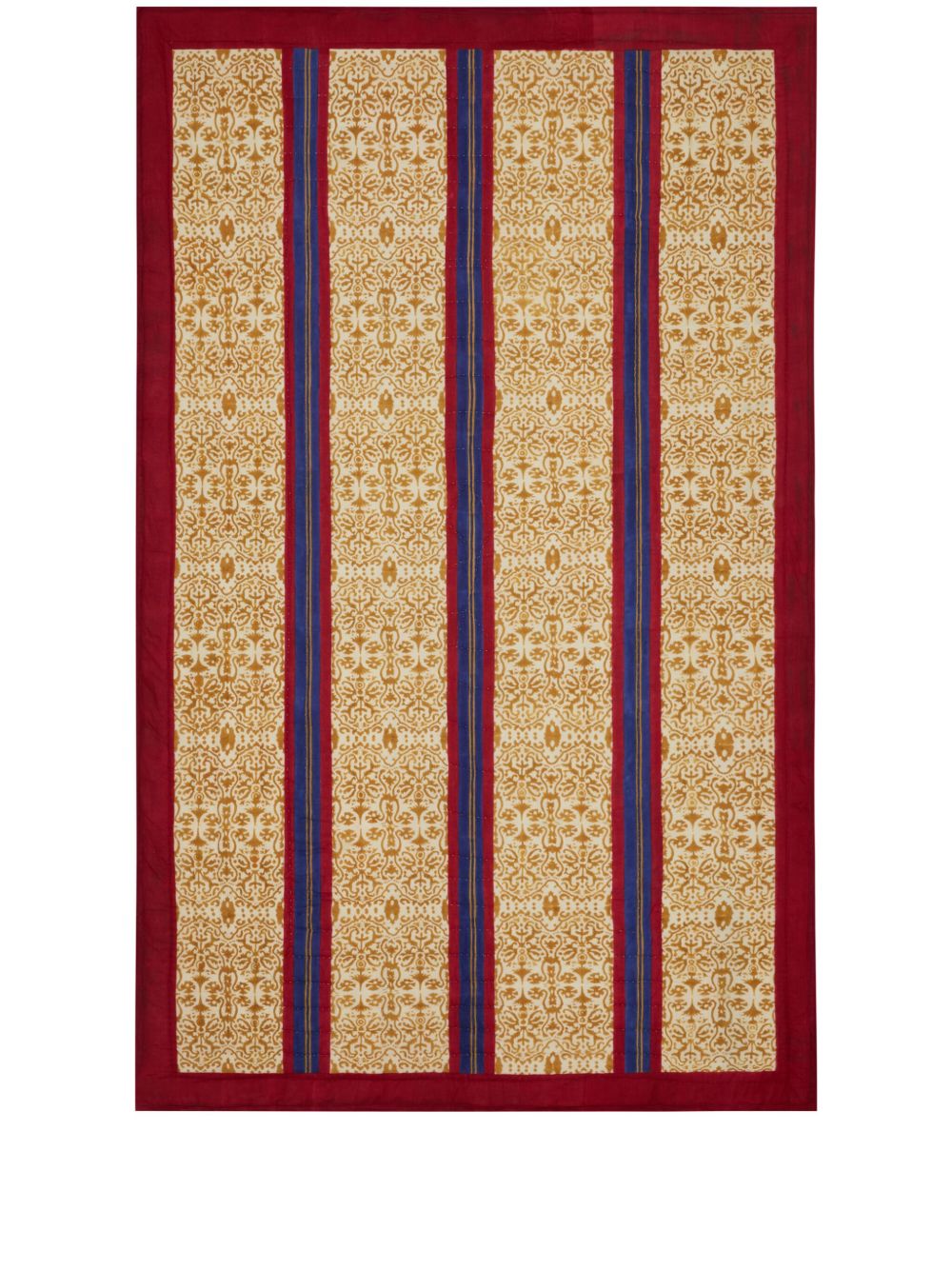 Lisa Corti Damask Stripes 棉盖毯（180厘米 x 270厘米） - 红色