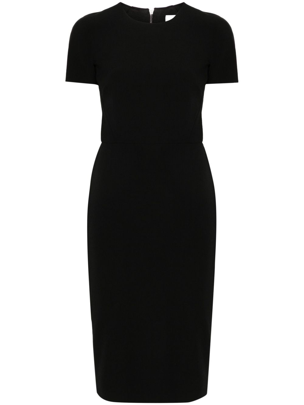 Victoria Beckham 纹理拉链中长连衣裙 - 黑色