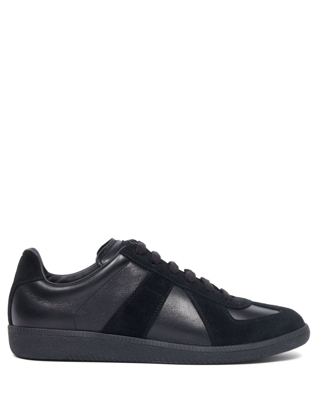 Maison Margiela Replica 低帮皮质运动鞋 - 黑色
