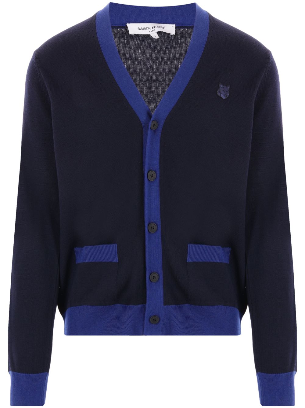 Maison Kitsuné Bold Fox Head 开衫 - 蓝色