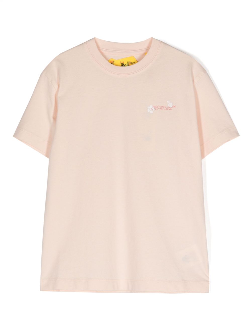 Off-White Kids 箭头图案棉T恤 - 粉色