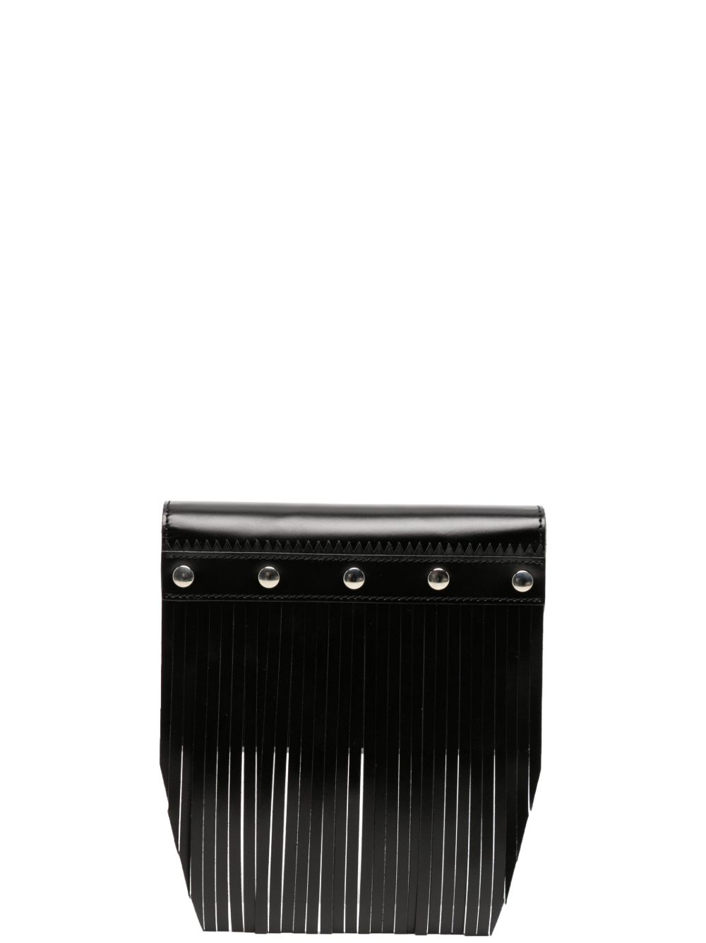 Comme Des Garçons Wallet 铆钉缀饰流苏皮质钱包 - 黑色