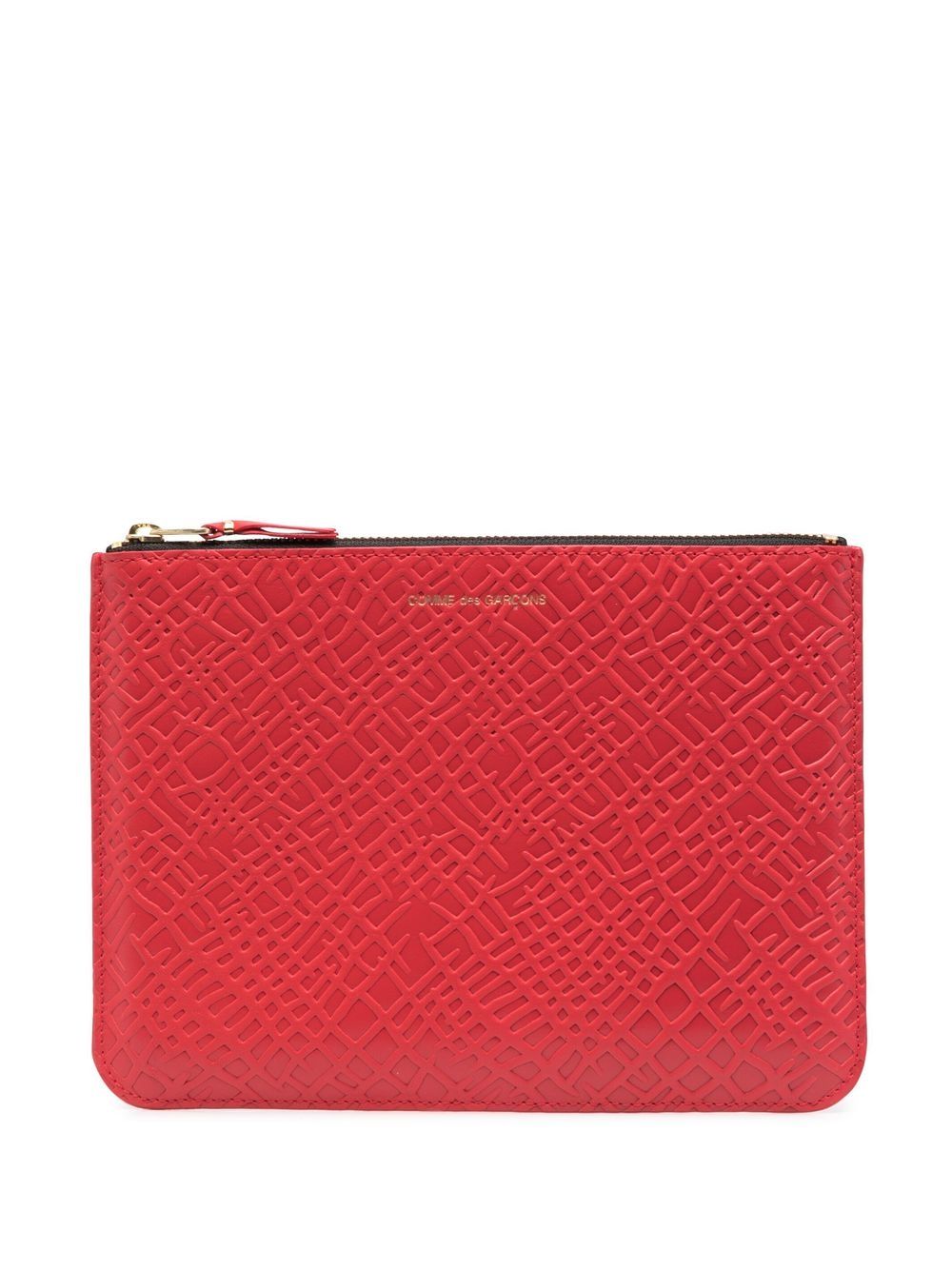 Comme Des Garçons Wallet 压纹logo细节钱包 - 红色