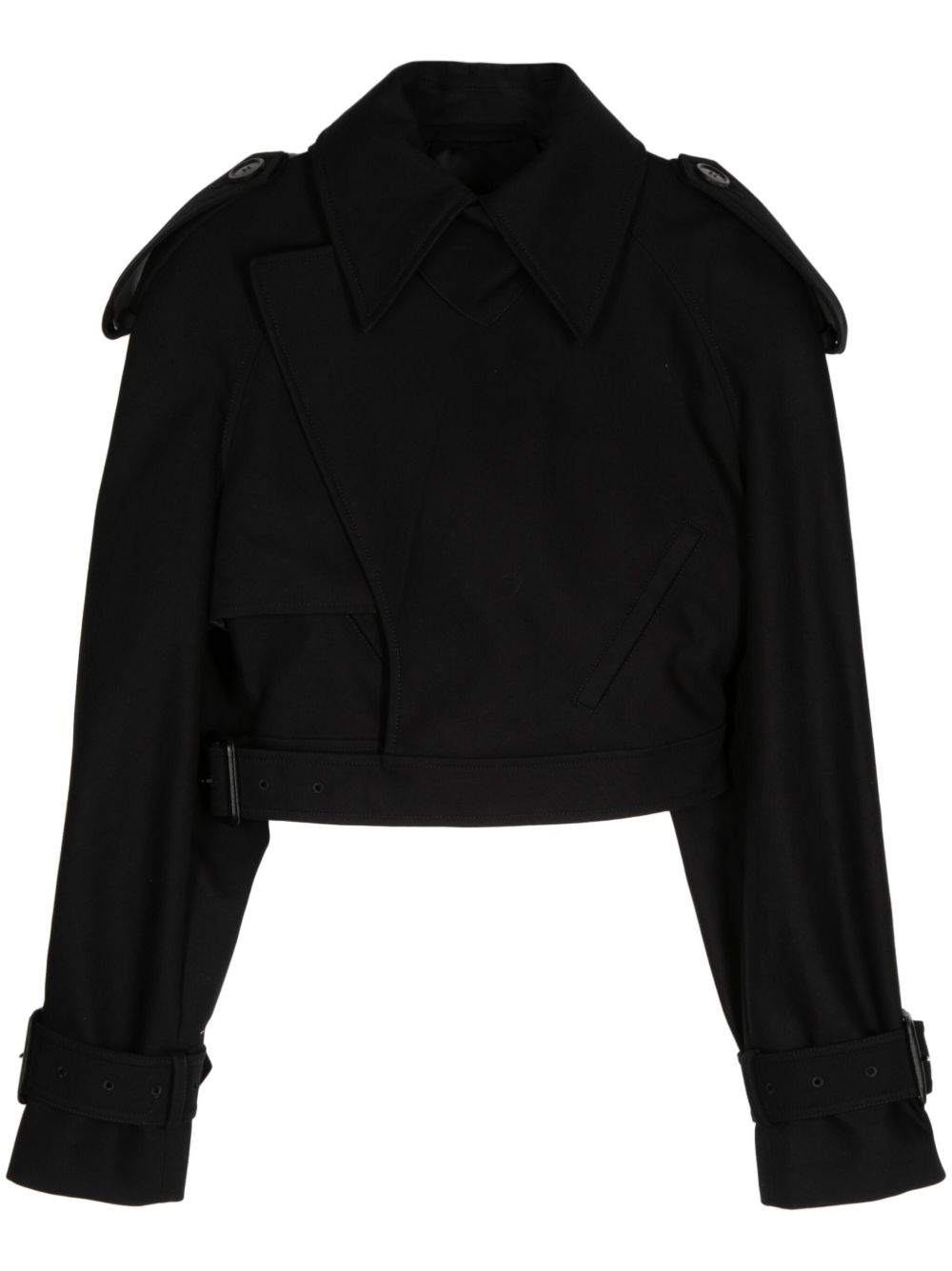 WARDROBE.NYC Perfecto 短款风衣 - 黑色