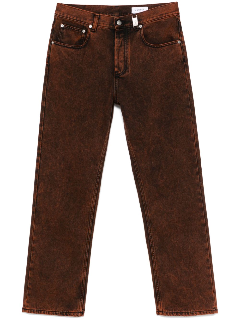 Alexander McQueen straight-leg jeans - 褐色