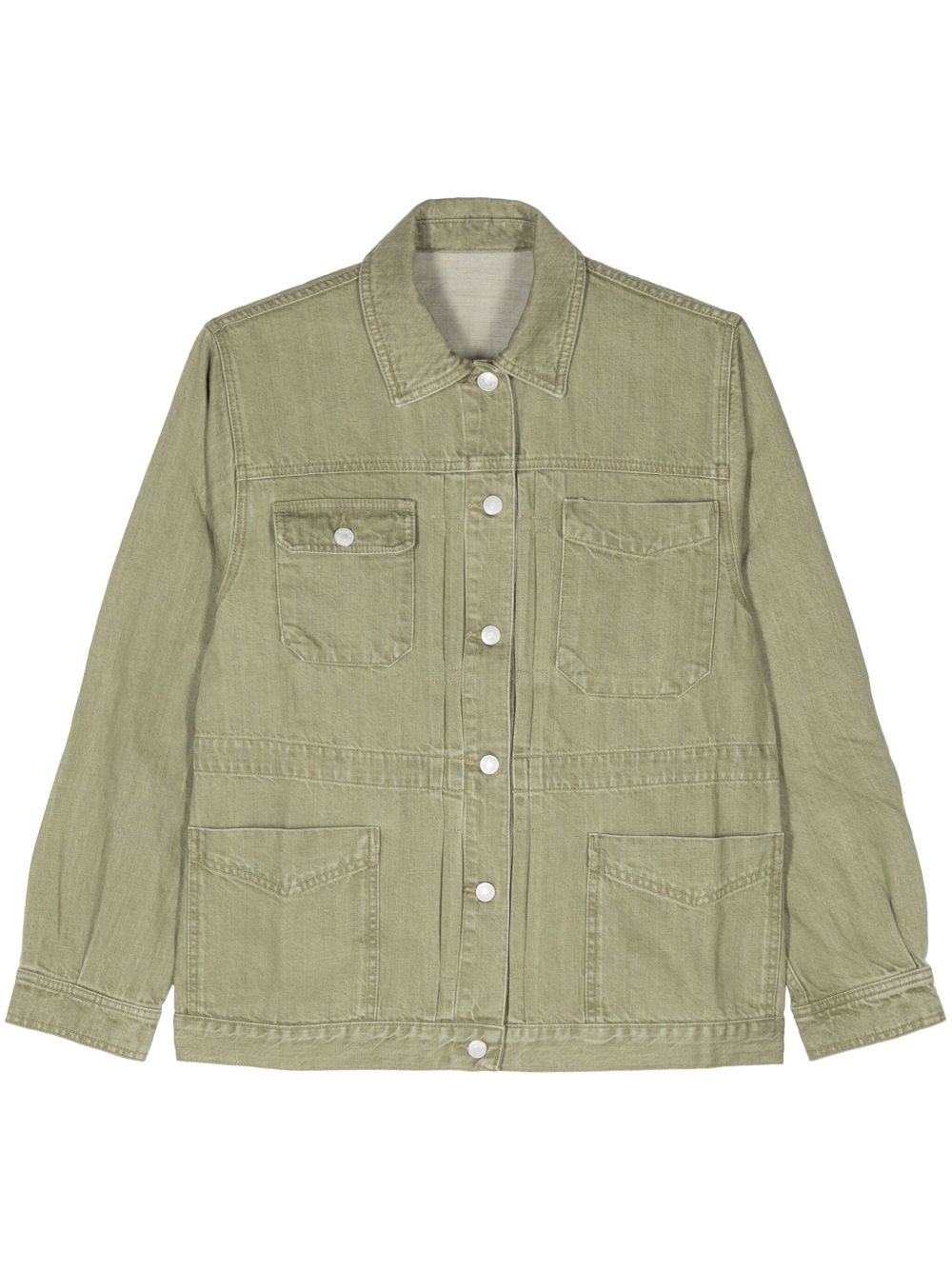 Officine Generale Nile Jap 牛仔夹克 - 绿色