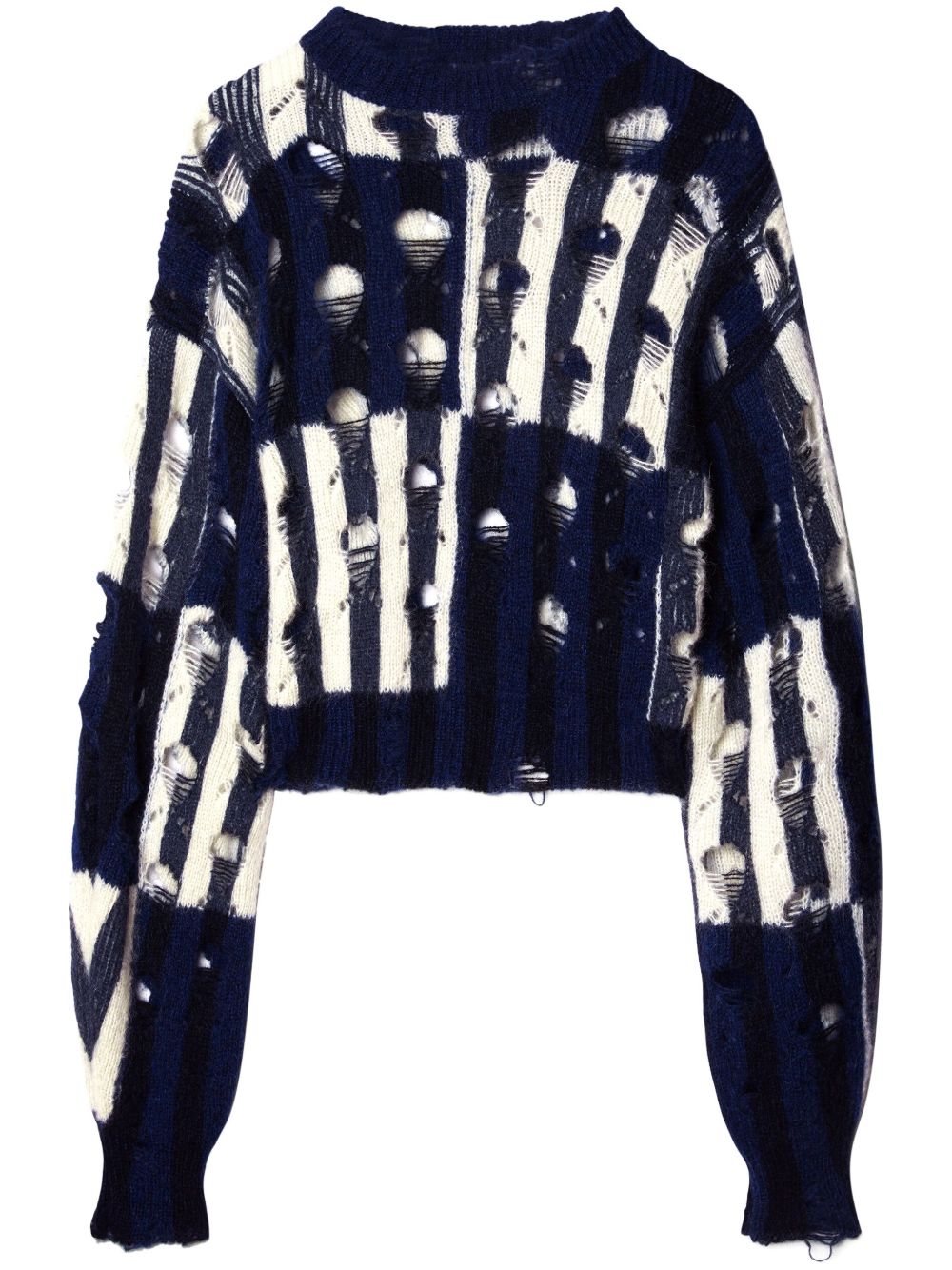 Off-White Shibori 仿旧针织毛衣 - 蓝色