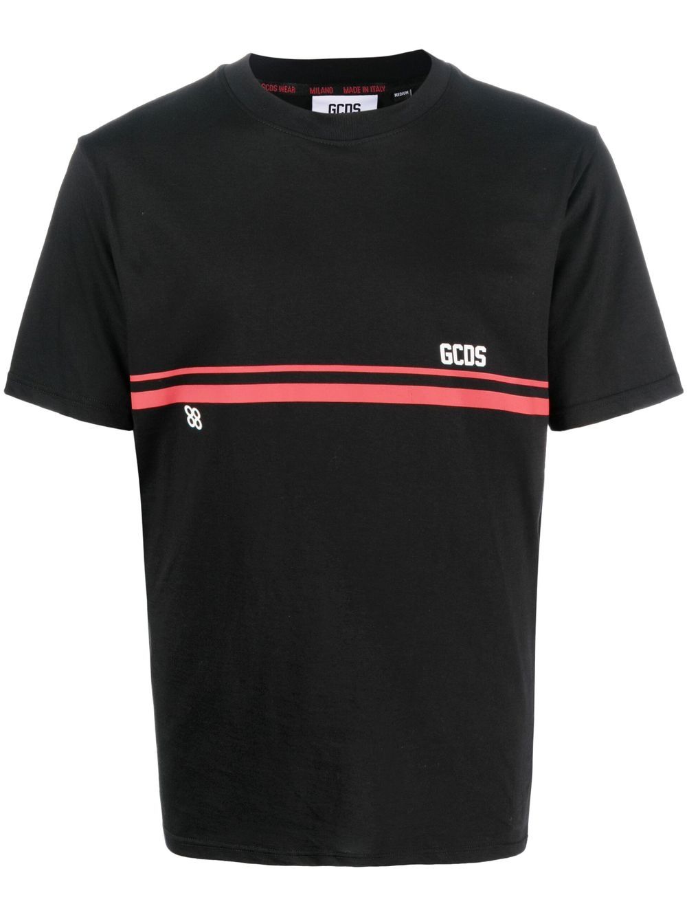GCDS logo印花短袖T恤 - 黑色