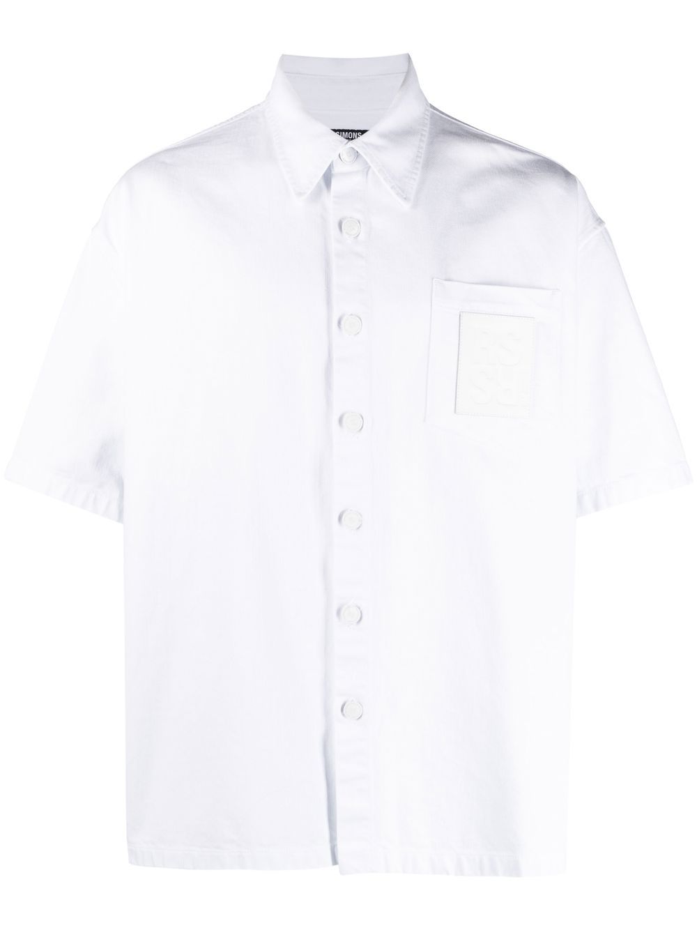 Raf Simons 标贴短袖衬衫 - 白色