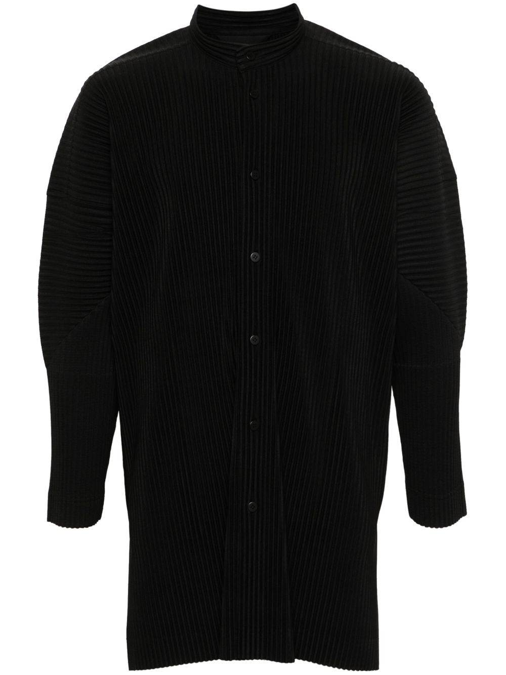 Homme Plissé Issey Miyake March 褶饰衬衫 - 黑色