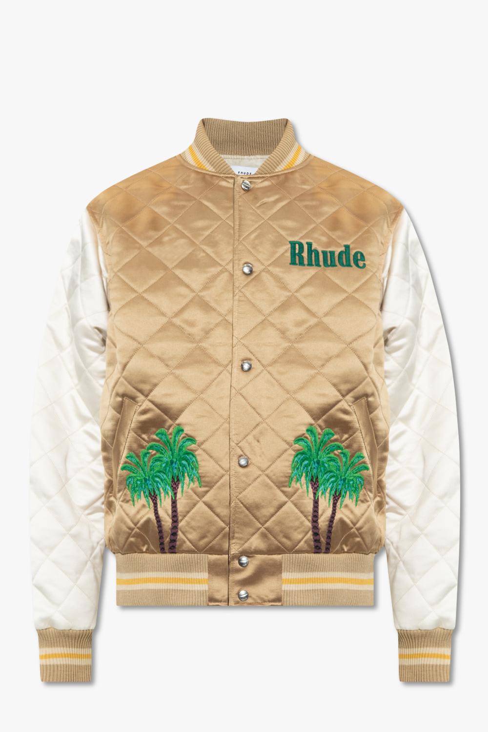 Rhude菱格绗缝飞行员夹克